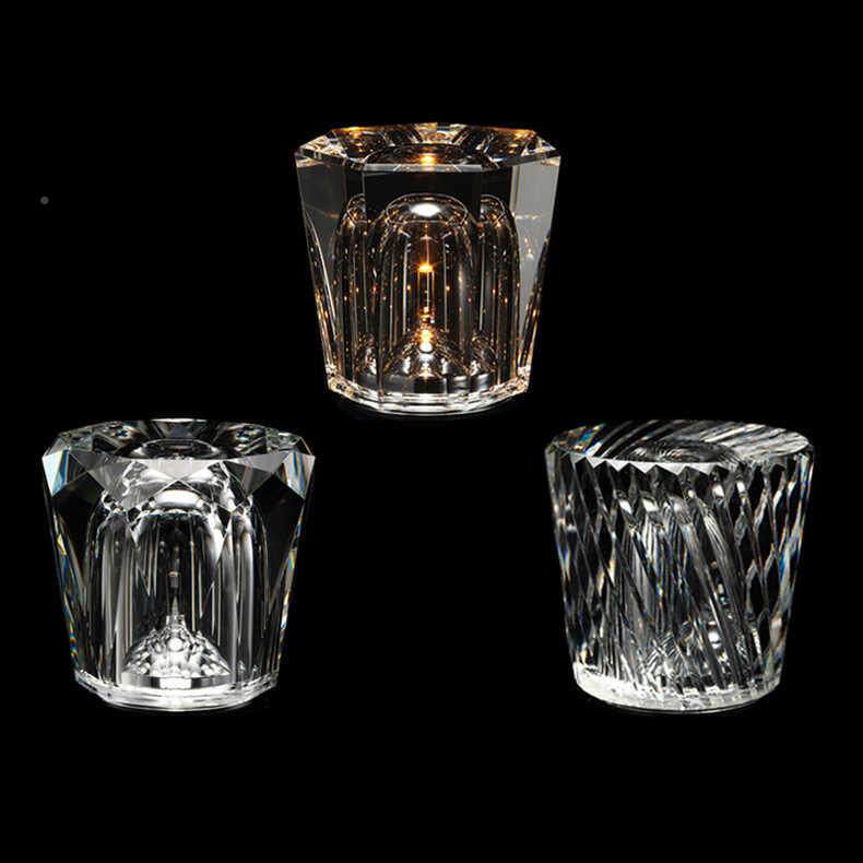 热销石创意钻充电水床晶台灯清吧水晶台灯酒吧餐灯氛桌围卧室头小