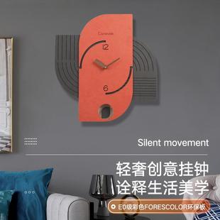 2卧025新儿款 简约室石英钟挂表童静音无品牌 钟客厅钟表轻奢意挂式