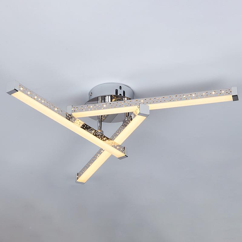 简约家用厅LED镂顶c012c01空长条灯餐创意异型波浪形灯卧室书房吸