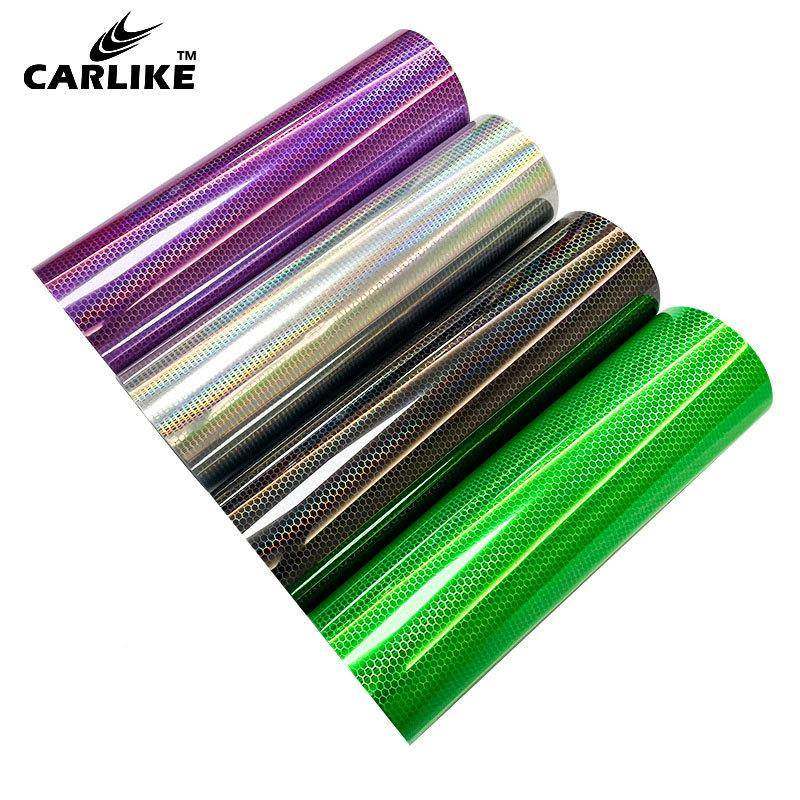 膜莱克汽车蜂窝镭射大灯卡改色熏黑贴尾灯膜车灯变ATL色透光装饰