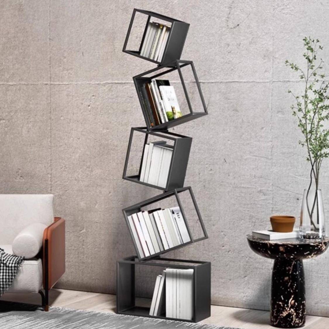 异形网红立式书架落地置物架子角简约客转厅铁艺角架落IBM书家居