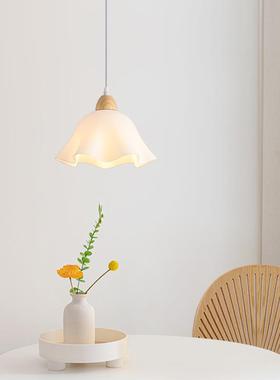 餐厅吊灯JIU约现厅代简创意灯日式极简原木三头餐桌饭具吧台灯饰1