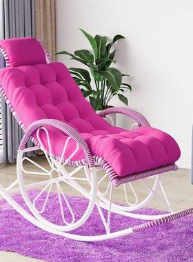 摇椅成人藤睡躺椅家用午客厅编阳DD102074台懒逍遥椅老人休闲摇摇