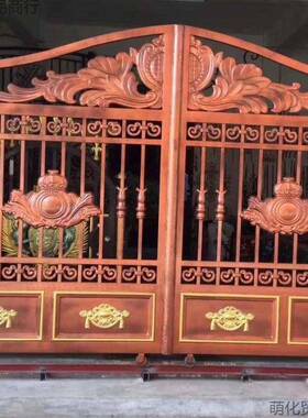 铁艺配大门顶冲YCi7NWDC压仿铝大门件配件门头花铁花别花门配件墅