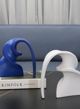 形锦轩NJ052代阁现轻奢极简板异抽象扭曲飘带样书房客厅卧室玄关