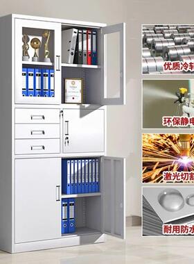 钢办公室RJK文件柜铁皮柜柜子档制案资料书财务凭证带锁储物柜