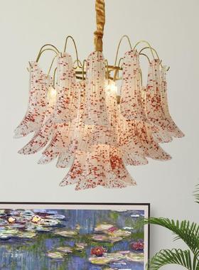 法式轻奢水晶贝壳灯复灯古彩色T-D2132客厅别墅复式vintgea吊卧室