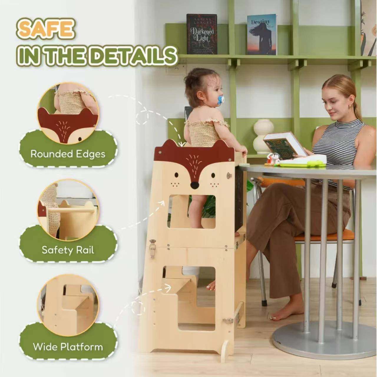 儿童台L7-1阶凳儿厨房凳助手带黑板学习幼可叠幼儿桌凳折套装儿塔,住宅家具,儿童凳,淘宝优惠券,粉丝福利购,淘宝优惠卷