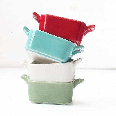 意陶瓷碟子釉下创迷你味蝶F78H7HT8子四方蘸料碗小双耳酱油醋彩碟