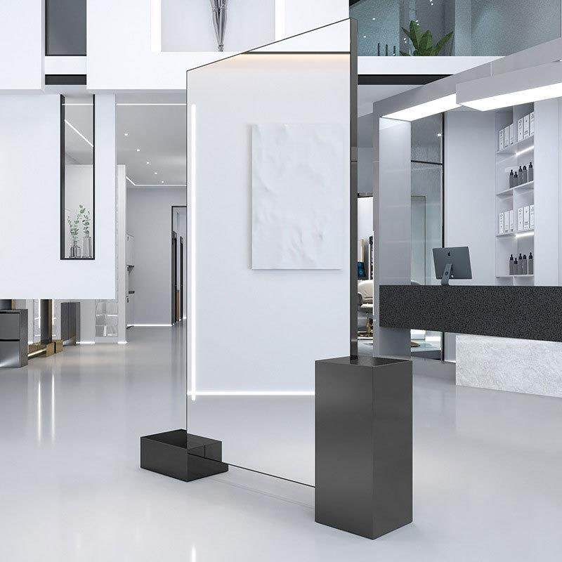 理发店镜镜台单双简约落AOR地发子带灯剪全身镜镜美发子厂家