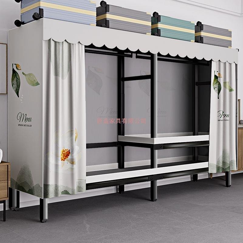 免挂长衣安装布衣CSU柜家用卧室衣出租房钢管加粗加固衣橱柜收纳