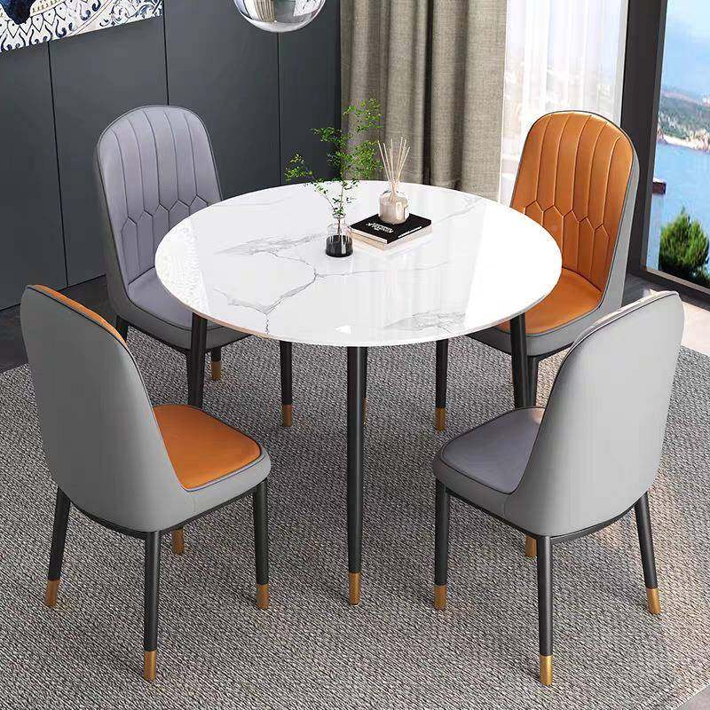 岩板圆餐桌子椅家用吃饭桌饭商QQO用圆店桌酒店小户型1.形35米圆