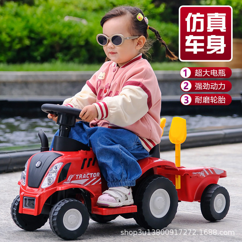 儿童拖拉机可坐双人四轮玩具车