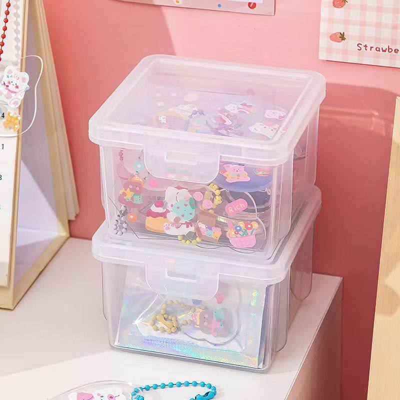 手账DIY创意收纳盒翻盖杂物化妆品发饰透明胶带各种小卡收纳盒,收纳整理,卡片收纳盒/册,淘宝优惠券,粉丝福利购,淘宝优惠卷