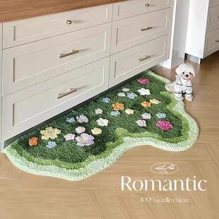 苔藓绿草地客厅地毯卧室飘窗小清新床边毯可爱毛绒田园风绿色地垫