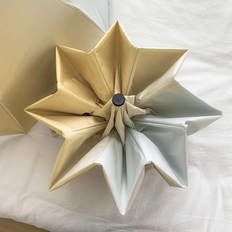 Rosy芝士黄雨伞女防晒抗UV遮阳伞晴雨伞两用小巧可携式遮阳伞