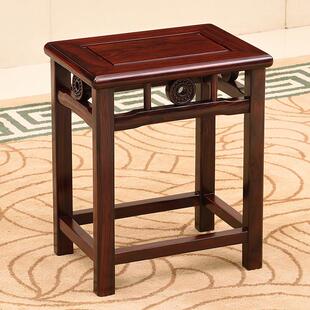 国标红木印尼黑酸枝阔叶黄檀小方凳铜钱板凳实木矮凳换鞋凳茶桌凳