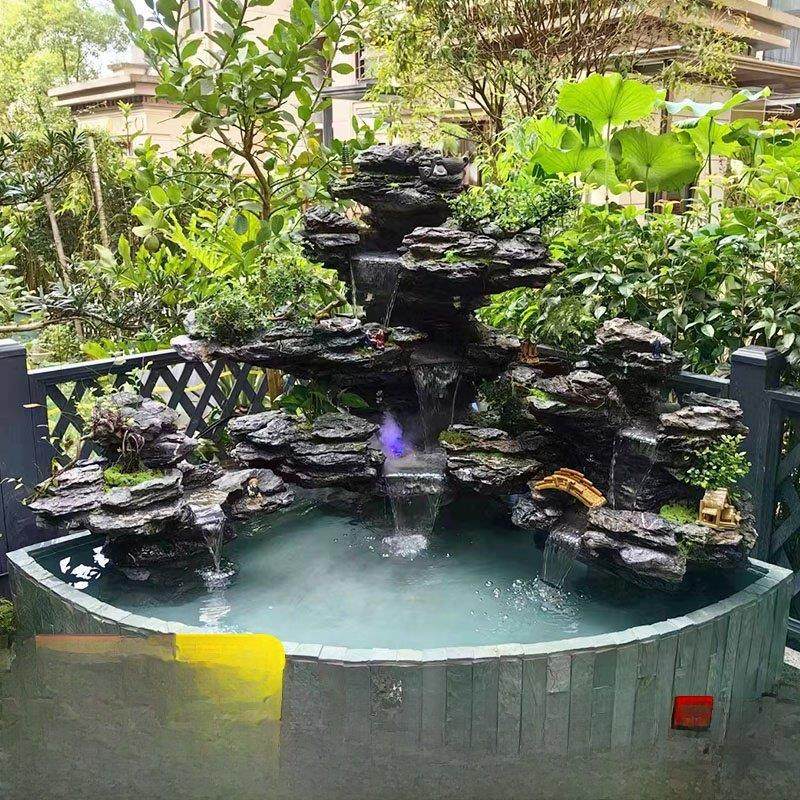 户外庭院露台大型真石头假山流水喷泉造景阳台鱼池循环水景观摆件,家居饰品,落地摆件,淘宝优惠券,粉丝福利购,淘宝优惠卷