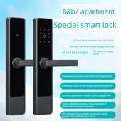 通通锁智能锁木门室内门锁防盗门锁指纹电子密码 锁民宿日租公寓锁