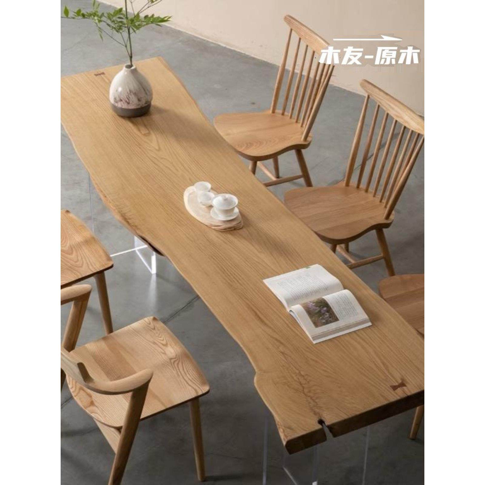 亚克力悬浮大板泡茶桌办公室实木整板工作台白蜡木原木餐桌会客桌,住宅家具,家用茶台/茶桌,淘宝优惠券,粉丝福利购,淘宝优惠卷