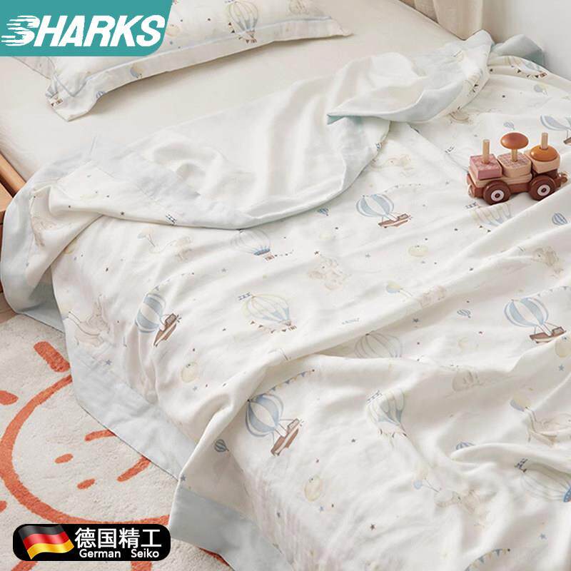 德国竹纤维盖毯儿童纱布毛巾被夏季婴儿宝宝夏凉薄被子冰丝空调毯