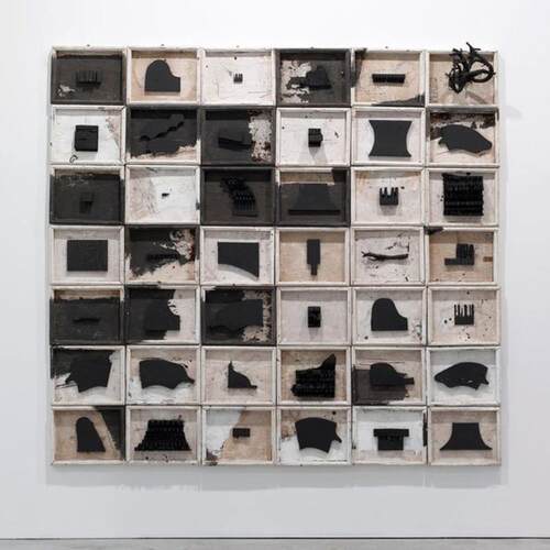 现代极简入户玄关方形装饰画立体手工雕刻实物画客厅沙发高端挂画
