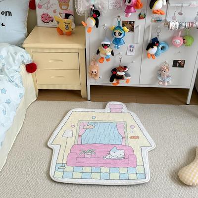 云与海地毯原创可爱卧室床边毯女孩儿童房间卡通地毯客厅小地垫