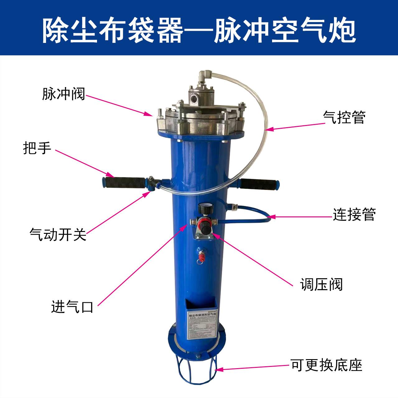工业环保设备清灰空气炮脉冲布袋清灰器除尘布袋清堵机脉冲气炮机