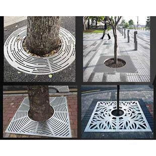 不锈钢树池篦子护树板树盖板铁艺树篦子园林装饰定制树坑美化盖板