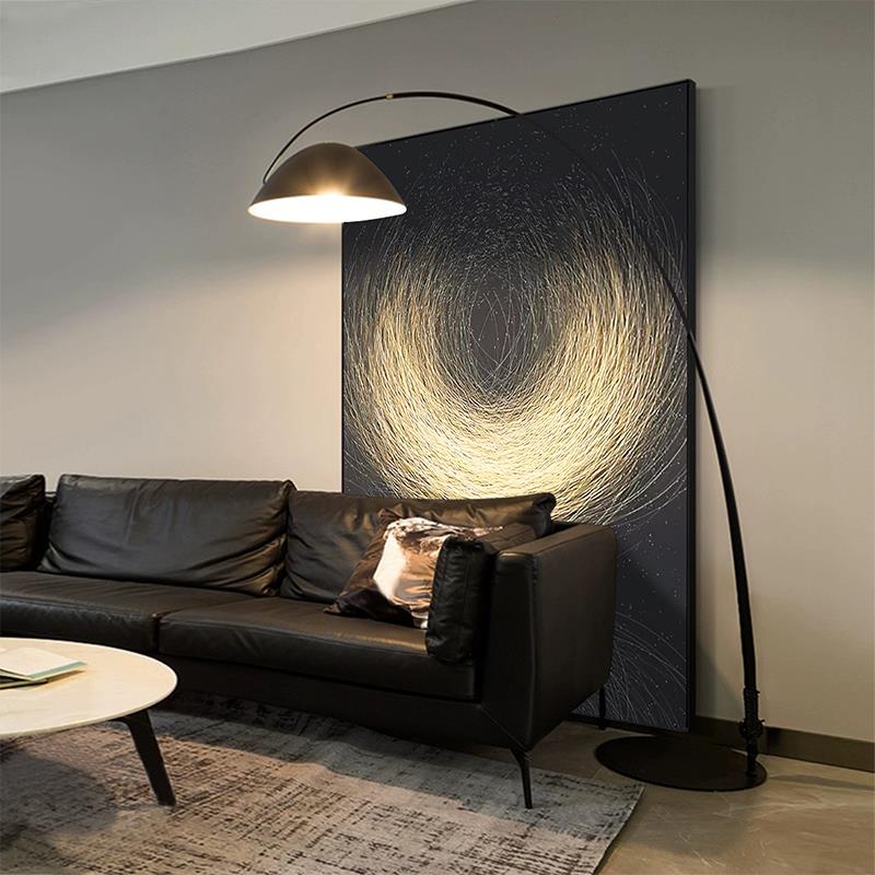 现代轻奢装饰画意式极简黑白灰挂画客厅沙发背景落地画高级感挂画