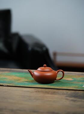 紫砂家用茶壶手工明式宫灯原矿原砂朱砂素描壶紫砂壶150Cc