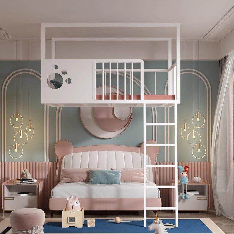 小户型高架床省空间单上层楼阁床现代简约卧室空中悬挂式铁艺吊床,住宅家具,铁艺/钢木床,淘宝优惠券,粉丝福利购,淘宝优惠卷