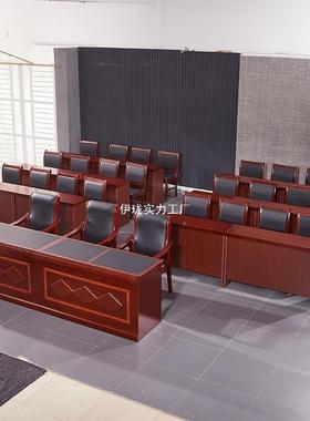 办家具会议长lq-76545条桌贴胡桃木公皮人会议桌条桌油三漆人双课