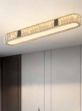 轻奢水晶过道顶灯简约代LE玄关走廊灯吸灯现创D意大气88441阳台长