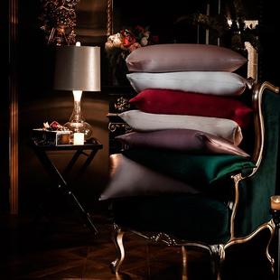 江绫19姆米真双重磅标准枕套桑蚕ZSZT 01丝单人丝枕头套74x4面8