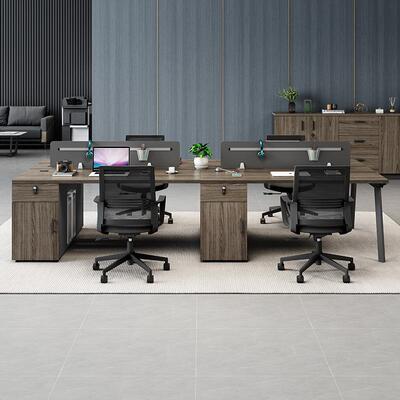 财桌务办公桌员工桌椅合公司人4人位6双简约QBU组办公子办公室职