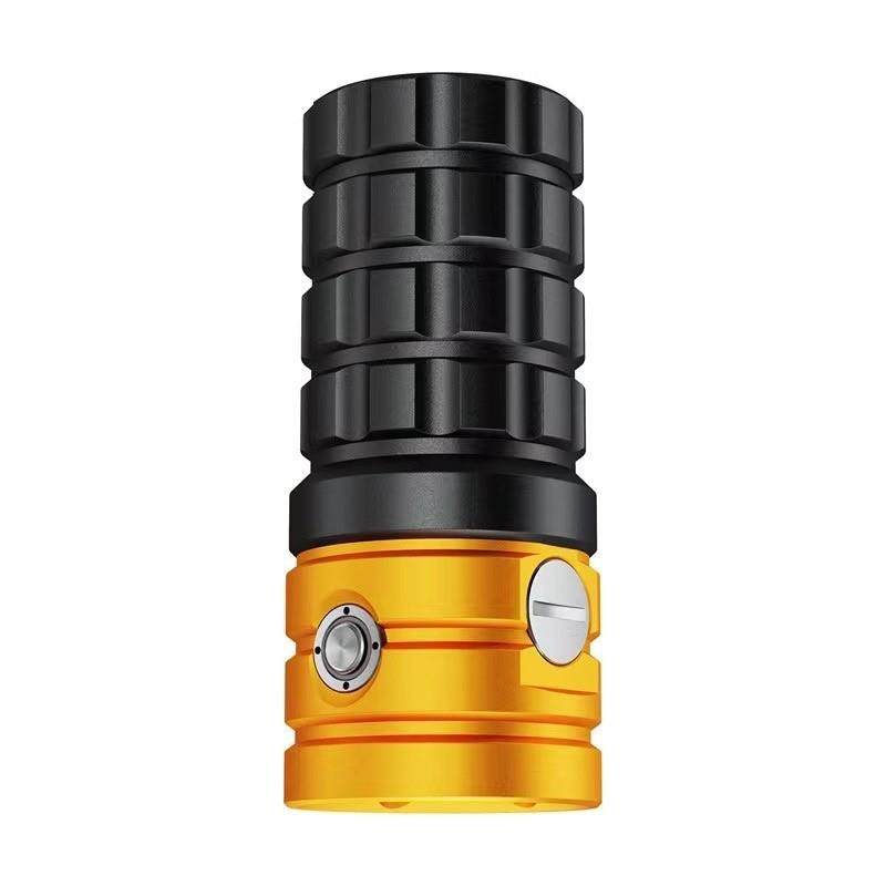 款100W潜水摄影补光灯直充潜手电红蓝水光D12强光大功率水下8筒新