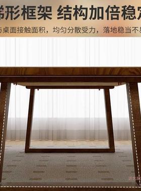 实桌木电脑书用学习桌桌学UIC家生写字桌去客厅化大板桌双人长条