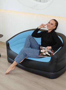 充气沙发户XJV外便携气垫床休懒人双人发沙床叠露闲营空气躺折椅