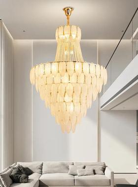 轻奢羽毛式大楼吊灯别墅复客45185华厅楼中楼奢酒店大堂2025年新