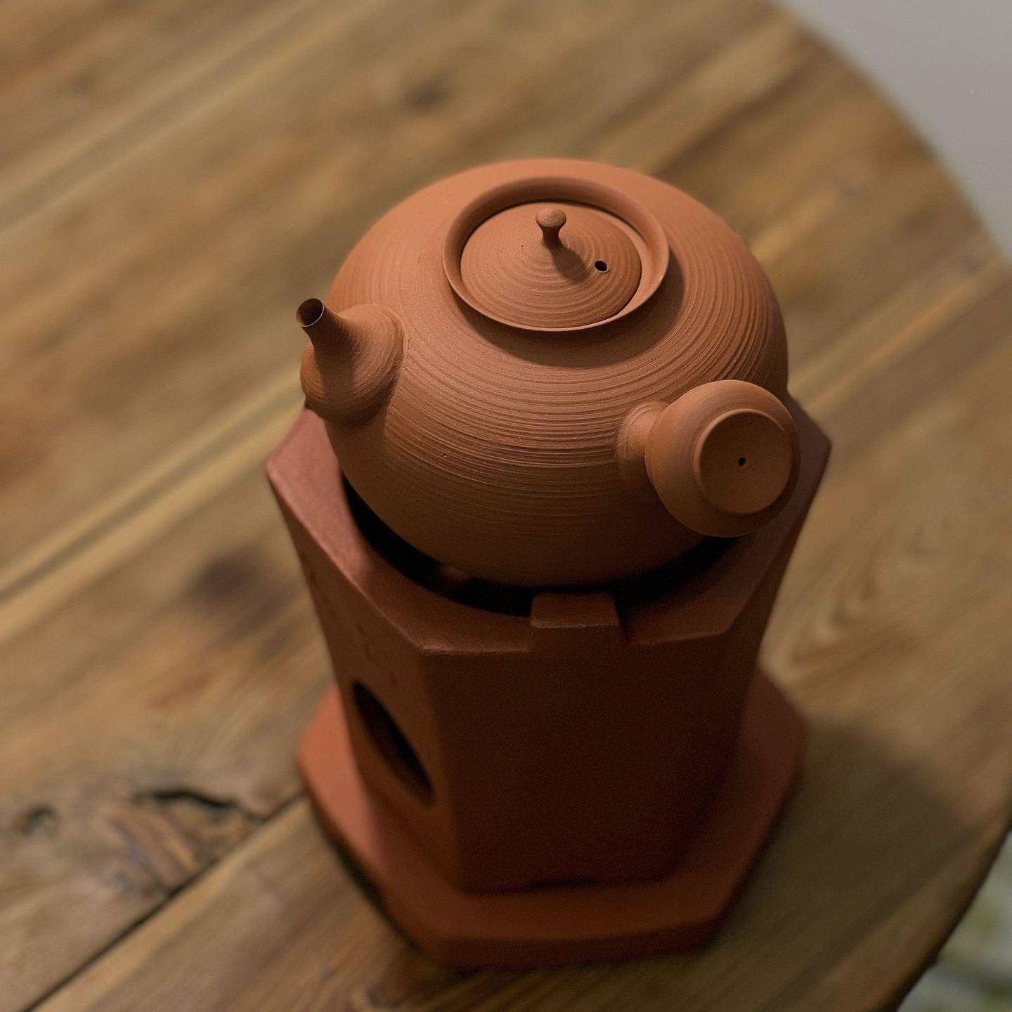潮州超朱薄泥砂銚复古红工夫茶烧水壶壶泥手B1681工煮水壶炭炉煮