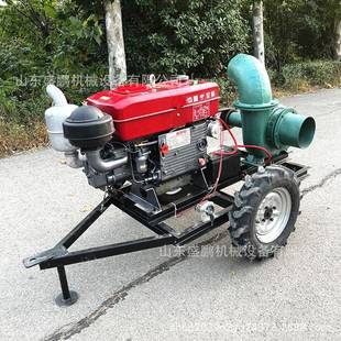 电启动柴油一体泵排洪防涝抽水泵水冷柴油机8寸水泵