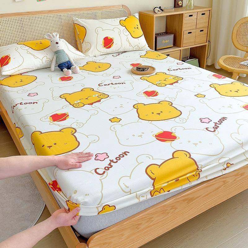 棉加厚梦老粗布笠三件套秋冬全棉床罩单纯件b#750374床垫保护罩床,床上用品,床裙,淘宝优惠券,粉丝福利购,淘宝优惠卷