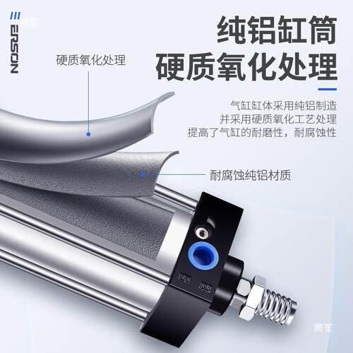 596小气动长行程标准气缸推力大SC6型3/80/100//125/160/200250加