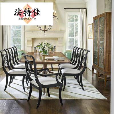 美式复古简全实木28545家双E门酒柜FIN精致约居高端别墅餐边柜高