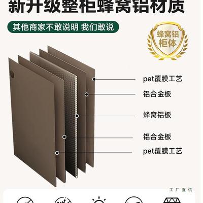 蜂窝XPG铝阳台柜晒储物柜水防家政柜定制阳台收纳柜阳台子杂防物