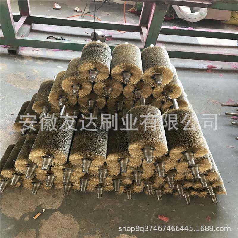 镀铜刷辊钢材抛丝光辊抛光刷辊刷不锈钢丝EOJ压片刷拉丝辊清洁