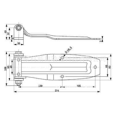 30不锈SCL2094钢铰链车辆装防脱防防生锈改火门重型货车门合页SCL