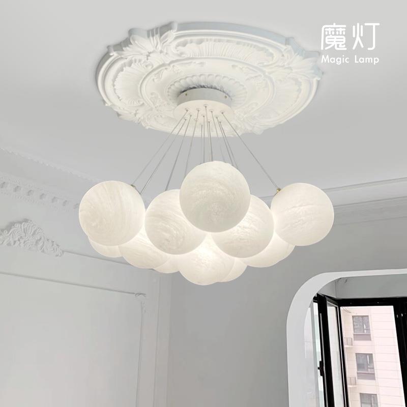 月球灯星气球泡泡玻璃式轻奢球奶54903油风云朵儿童法卧室灯灯客