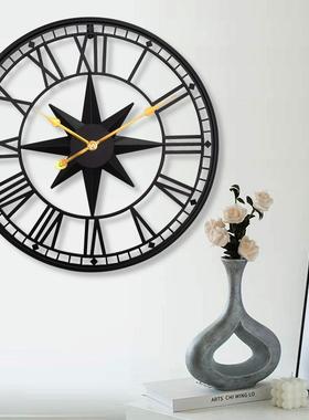 现代简气约客家用树形时尚音YX8992挂厅墙大时钟表2025静新款免打